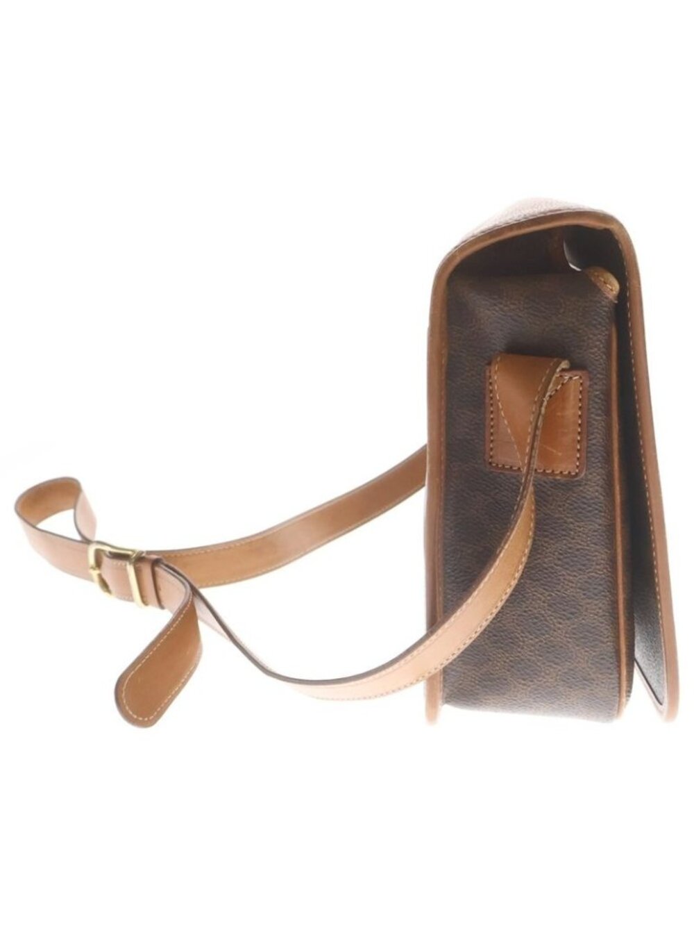 Celine Macadam Shoulder Bag Brown Leather - Picture 3 of 6